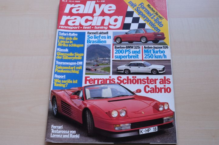 Deckblatt Rallye Racing (08/1988)